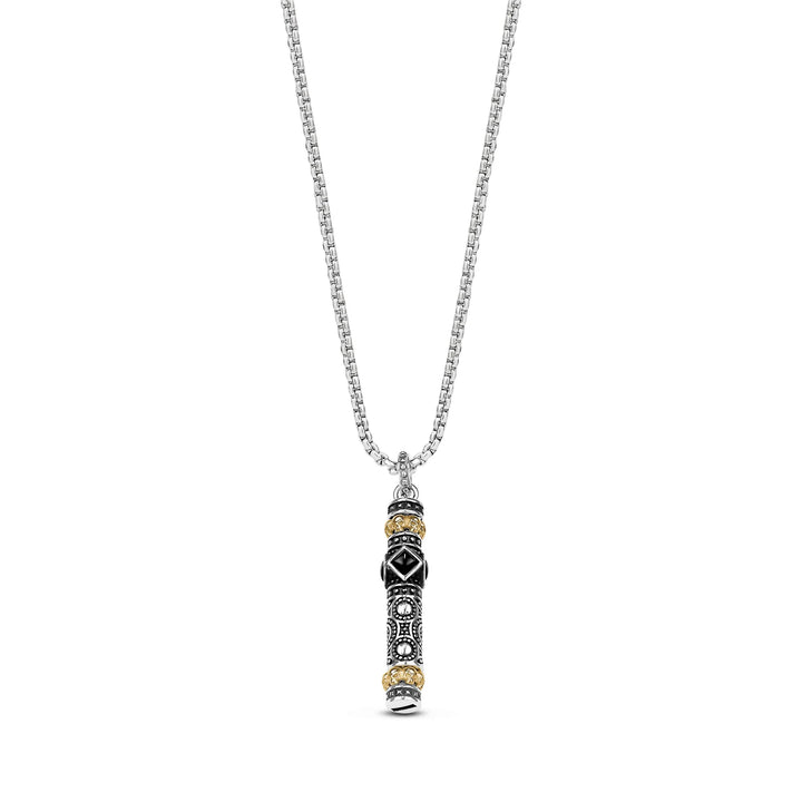 A.R.Z Steel Mini Skull & Stone Ash Pendant
