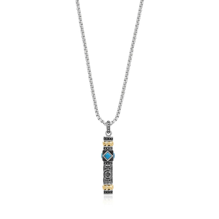 A.R.Z Steel Mini Skull & Stone Ash Pendant