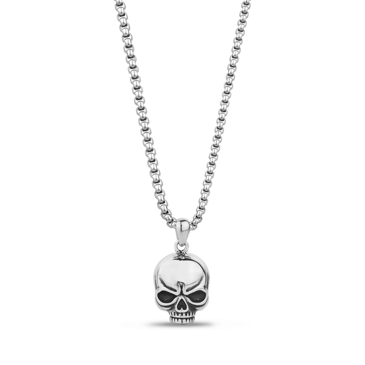 A.R.Z Steel Engravable Skull Urn Pendant