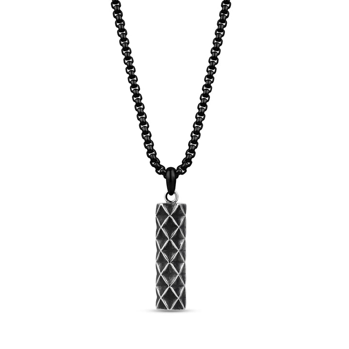 A.R.Z Steel Midnight Shield Urn Pendant