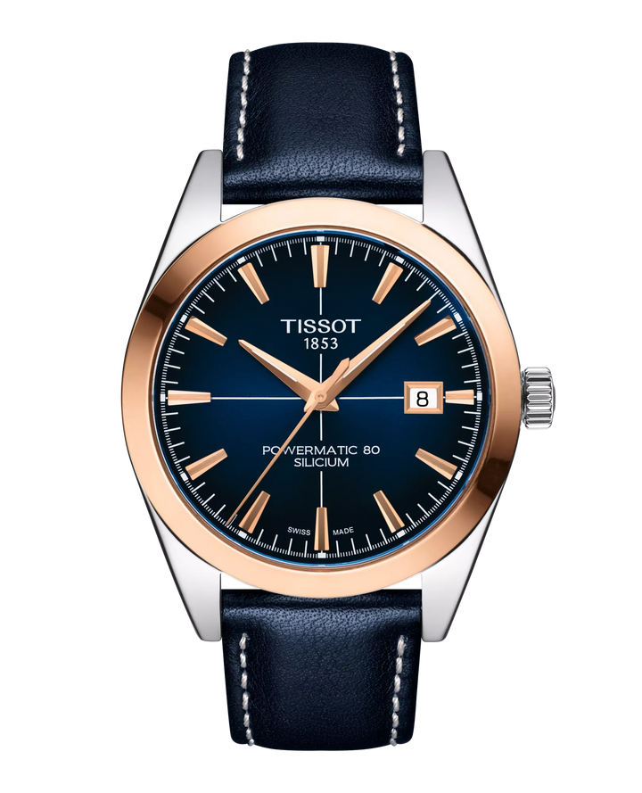 TISSOT GENTLEMAN POWERMATIC 80 SILICIUM SOLID 18K GOLD BEZEL