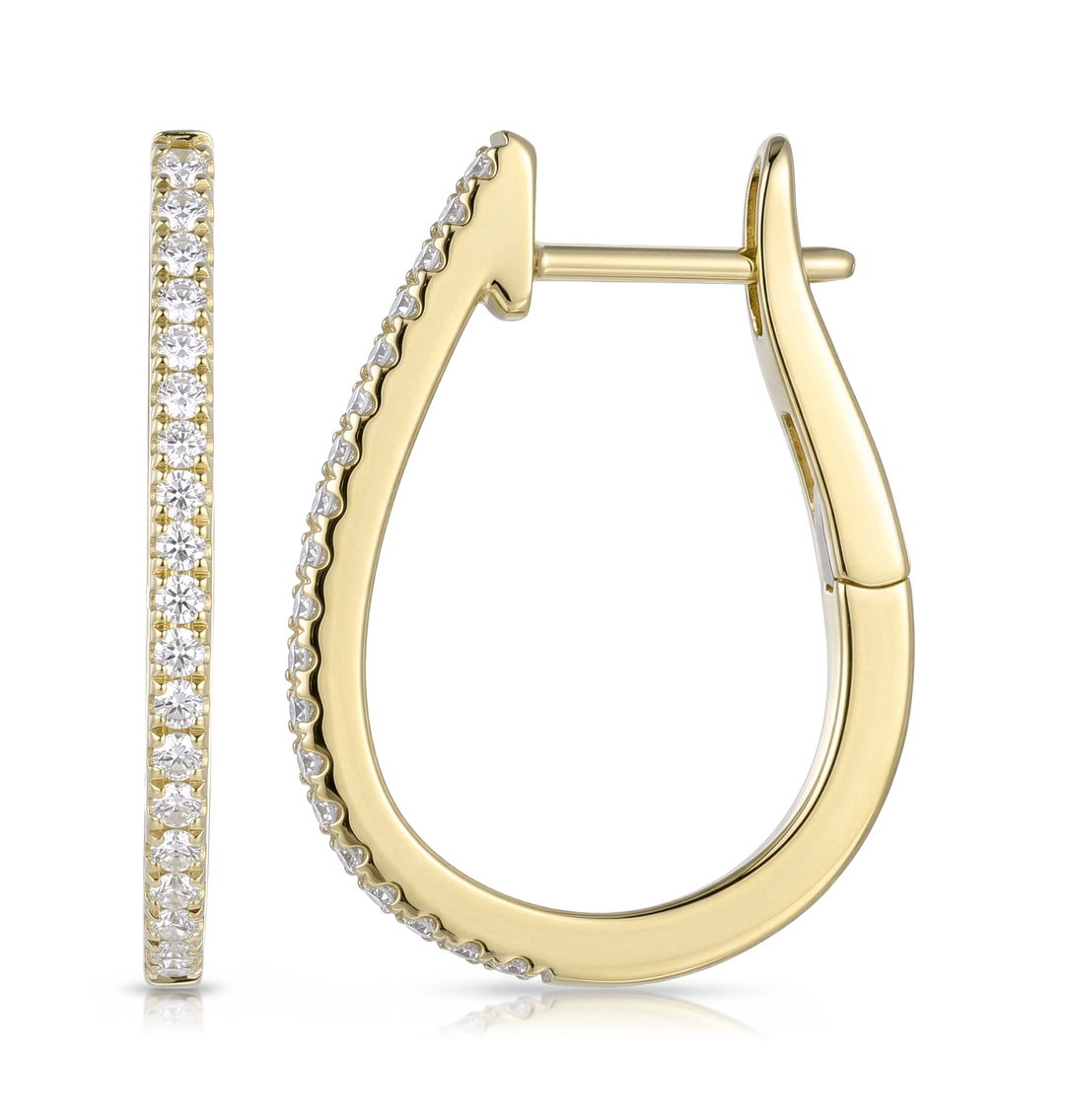 18K Gold Diamond Earrings