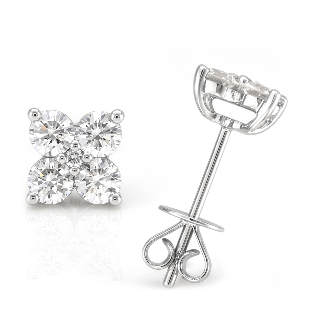18K Gold Diamond Earrings