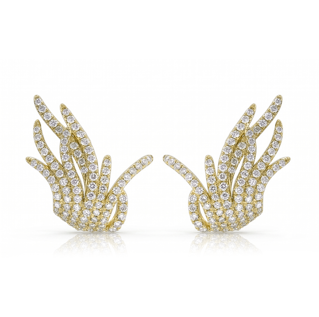 18K Gold Diamond Earrings