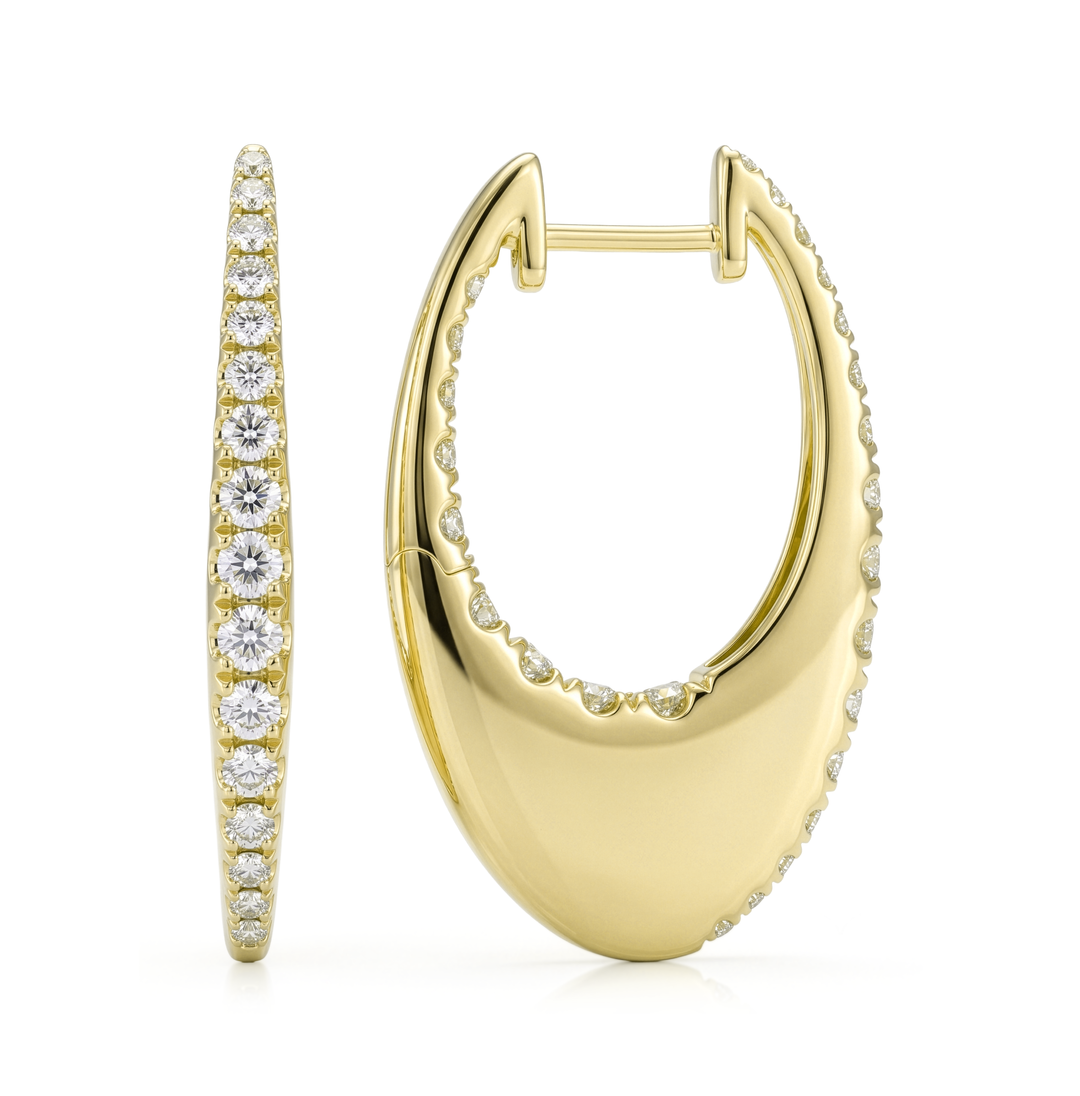 18K Gold Diamond Earrings
