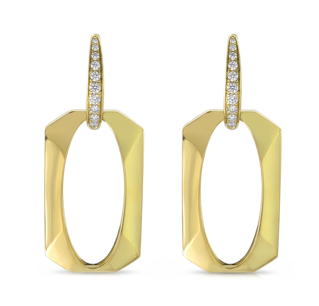 18K Gold Diamond Earrings