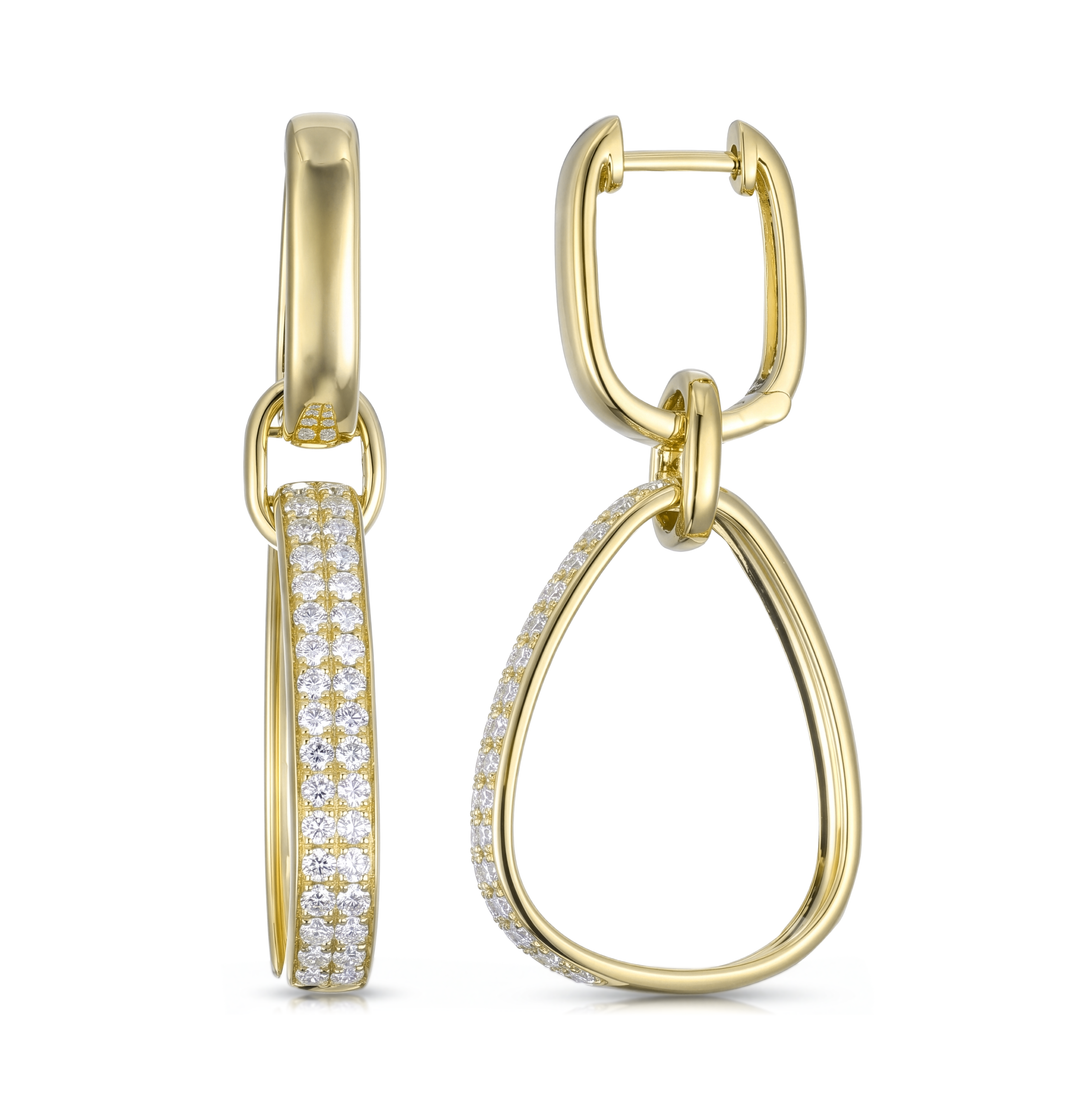 18K Gold Diamond Earrings