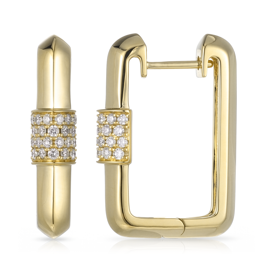 18K Gold Diamond Earrings