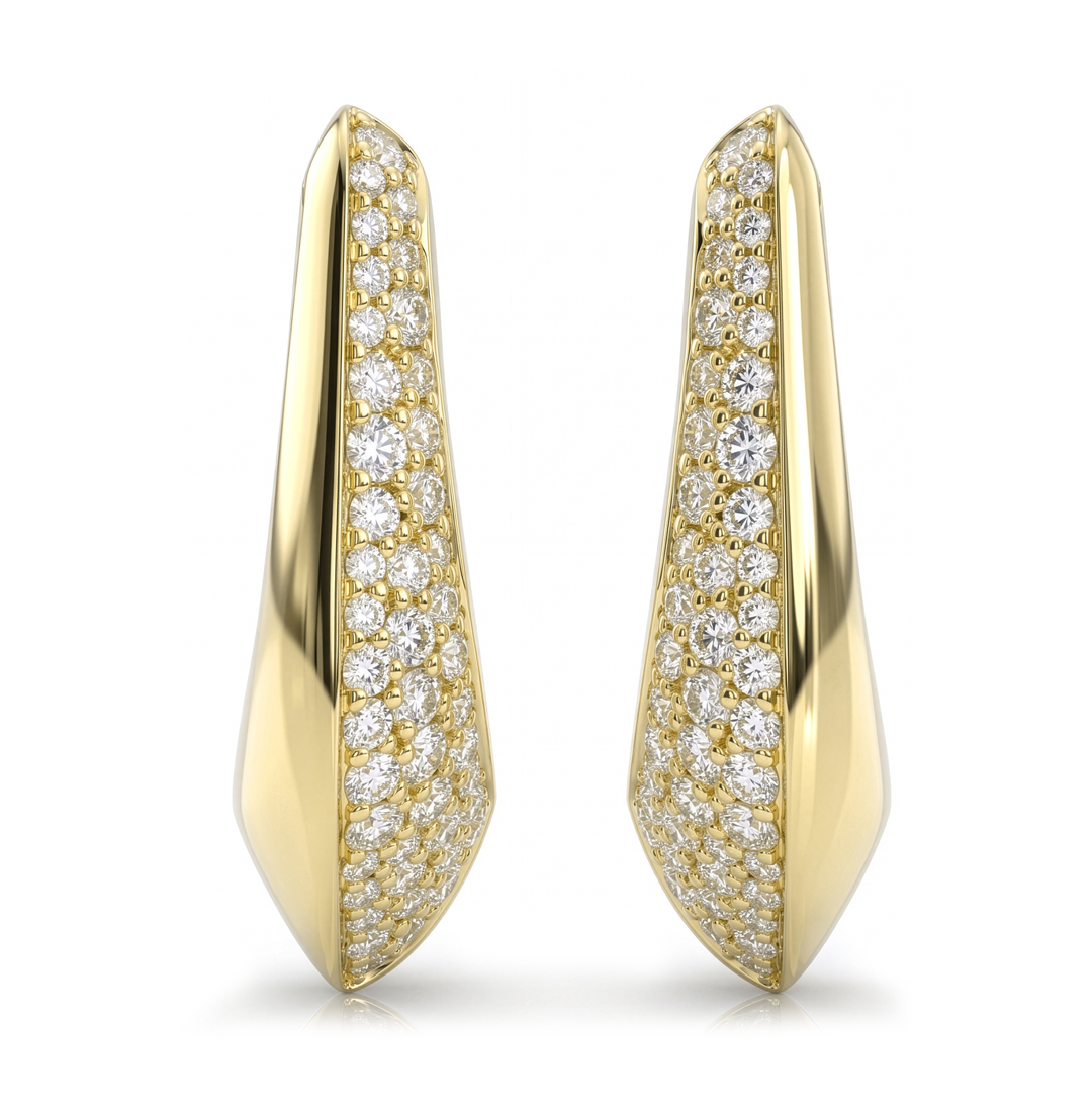 18K Gold Diamond Earrings