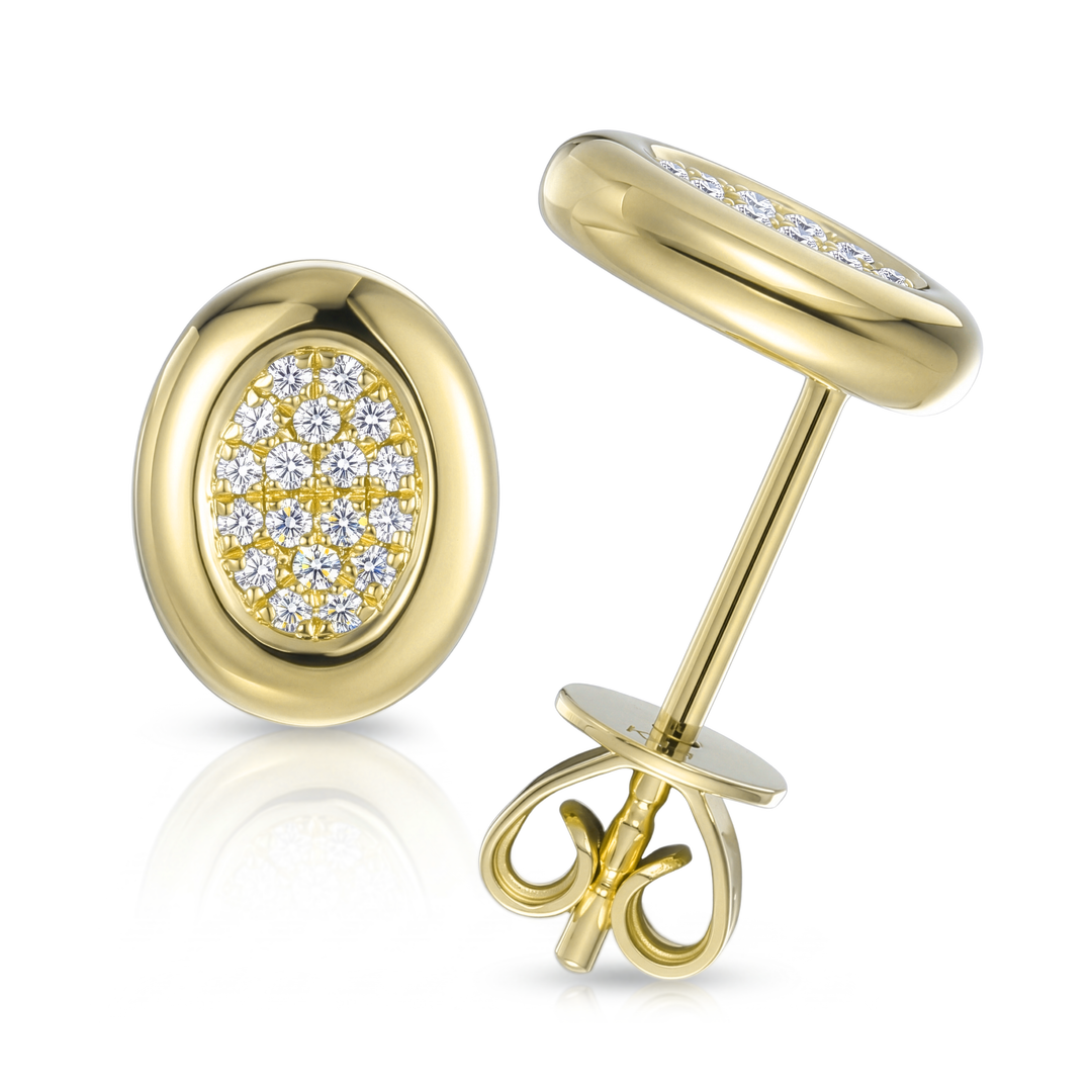 14K Gold Diamond Earrings