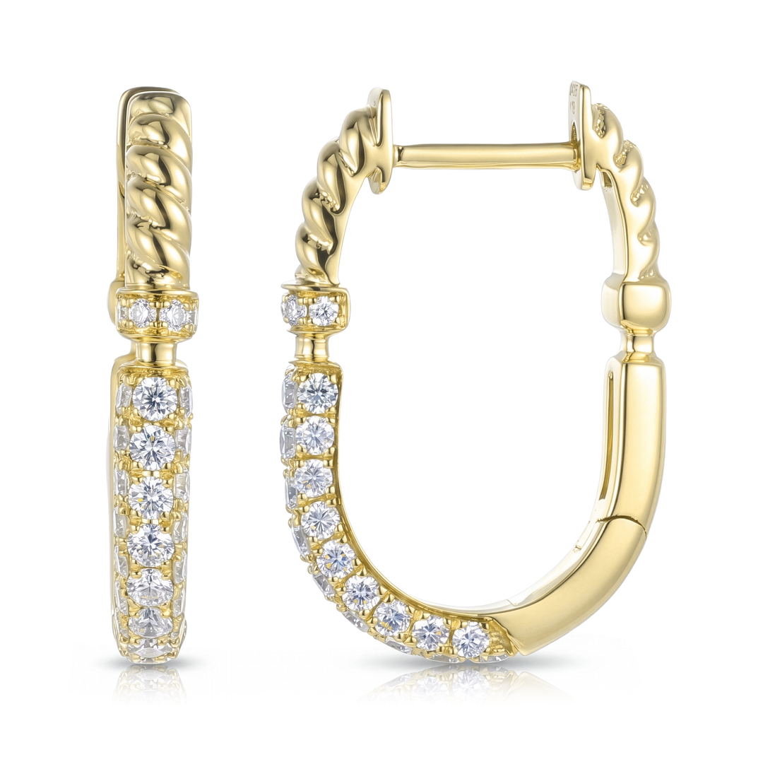 18K Gold Diamond Earrings