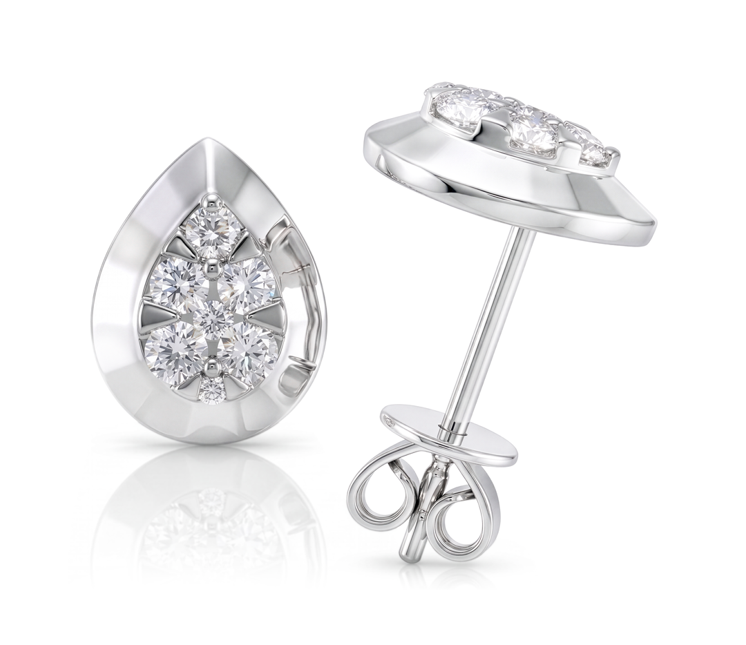 14K Gold Diamond Earrings