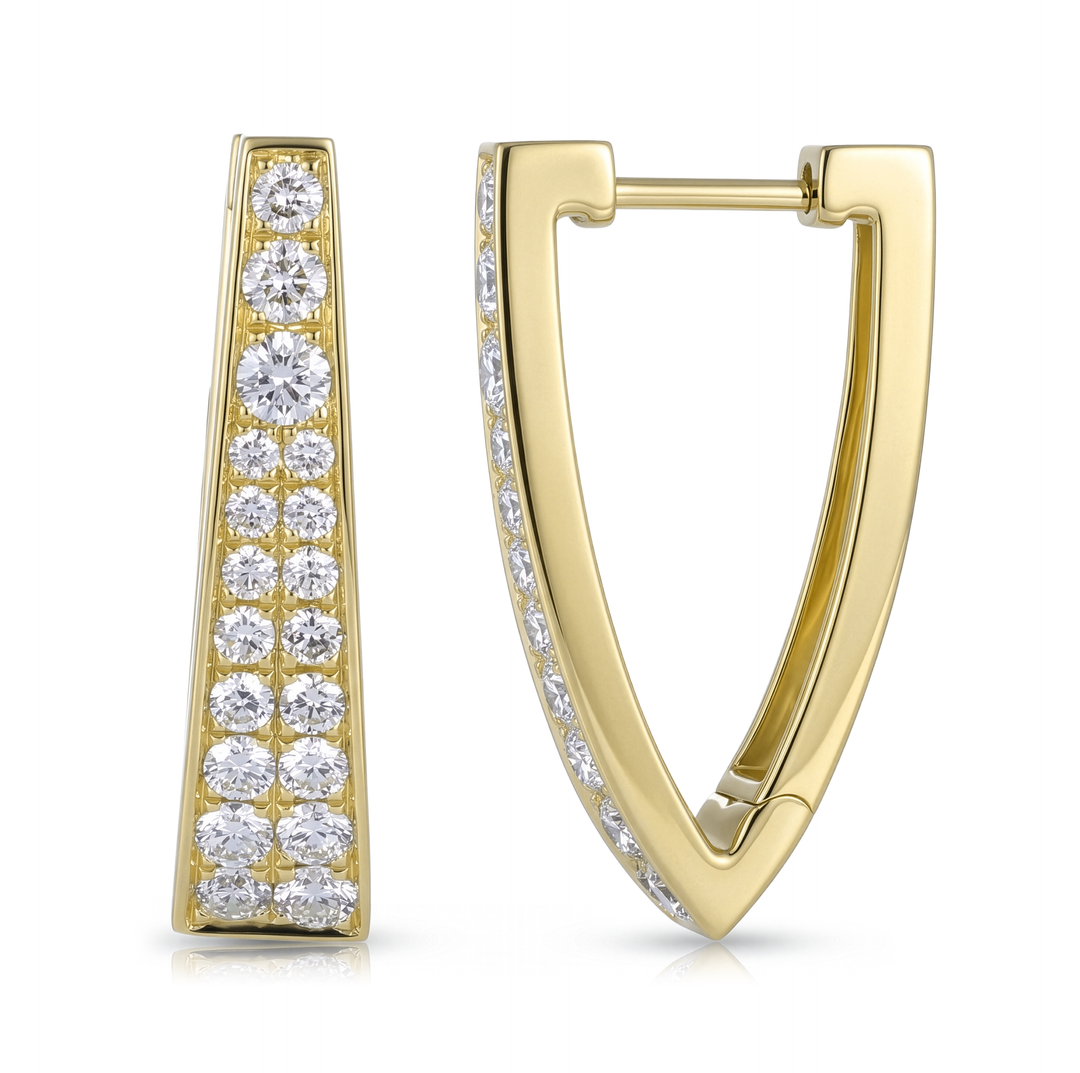 18K Gold Diamond Earrings