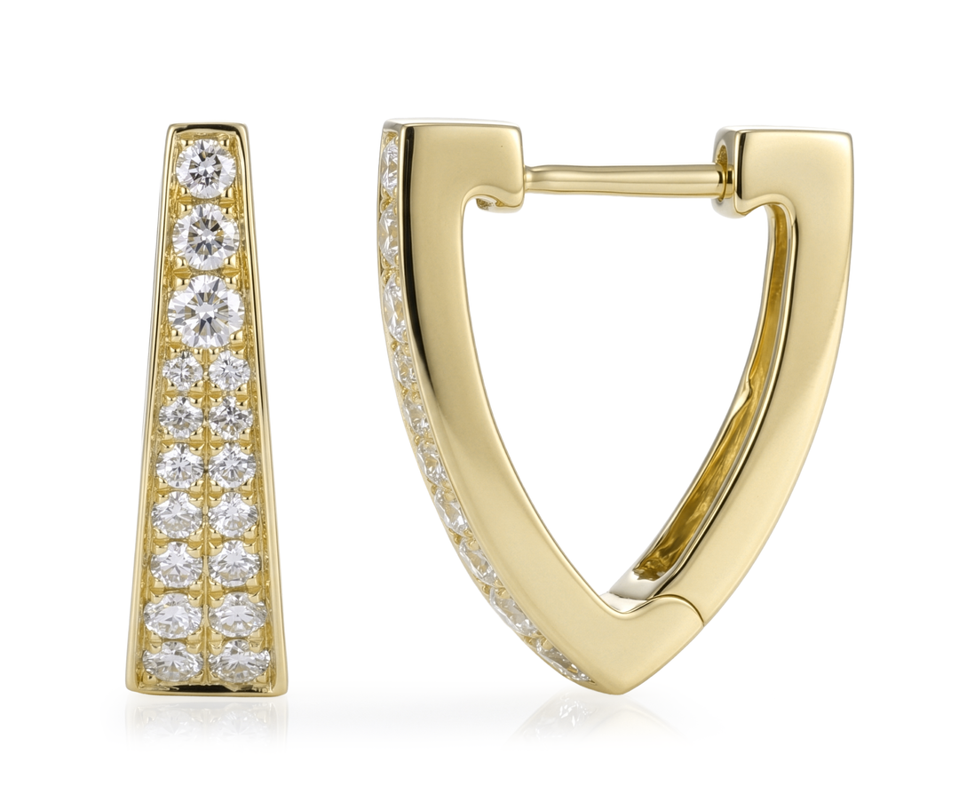 18K Gold Diamond Earrings