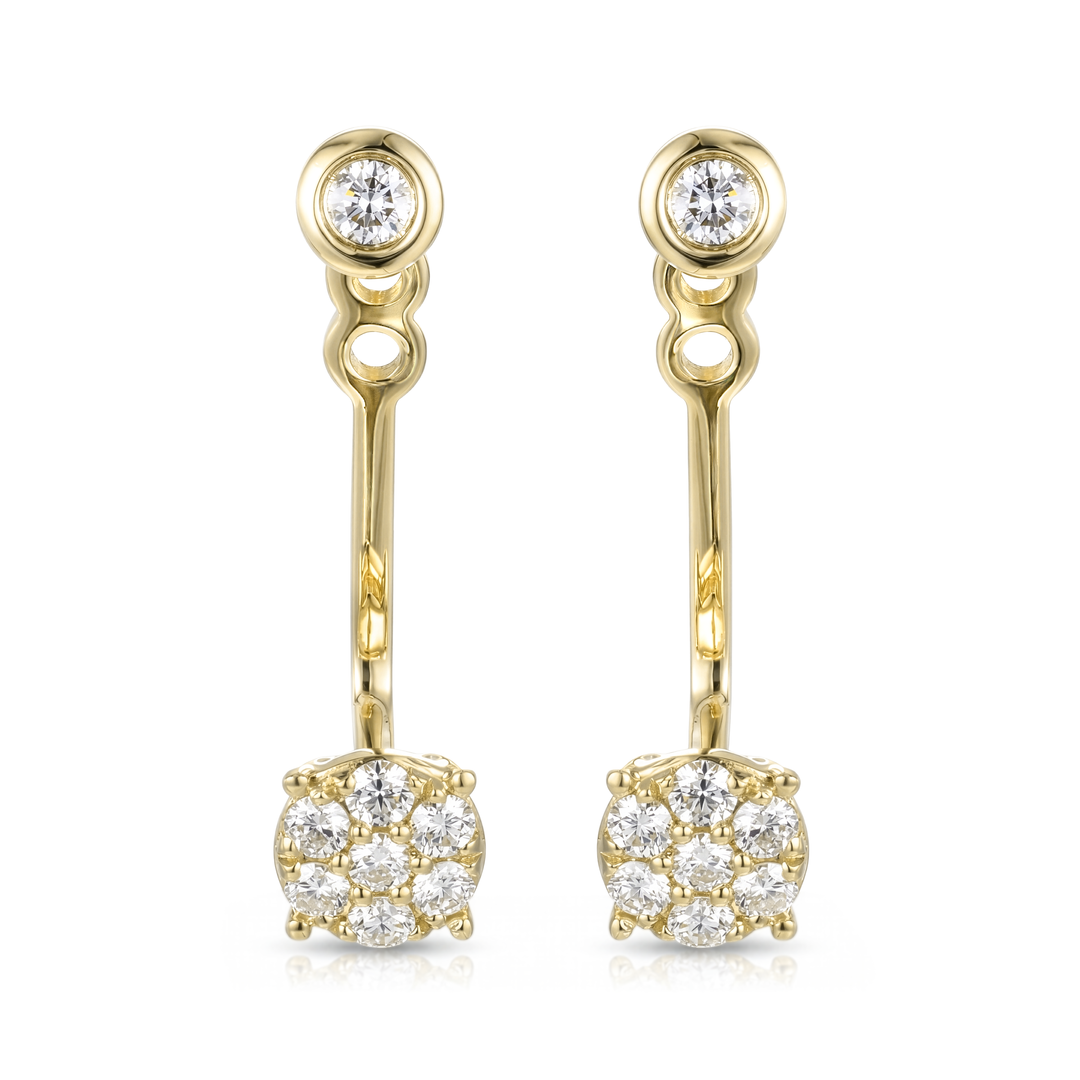 14K Gold Diamond Earrings