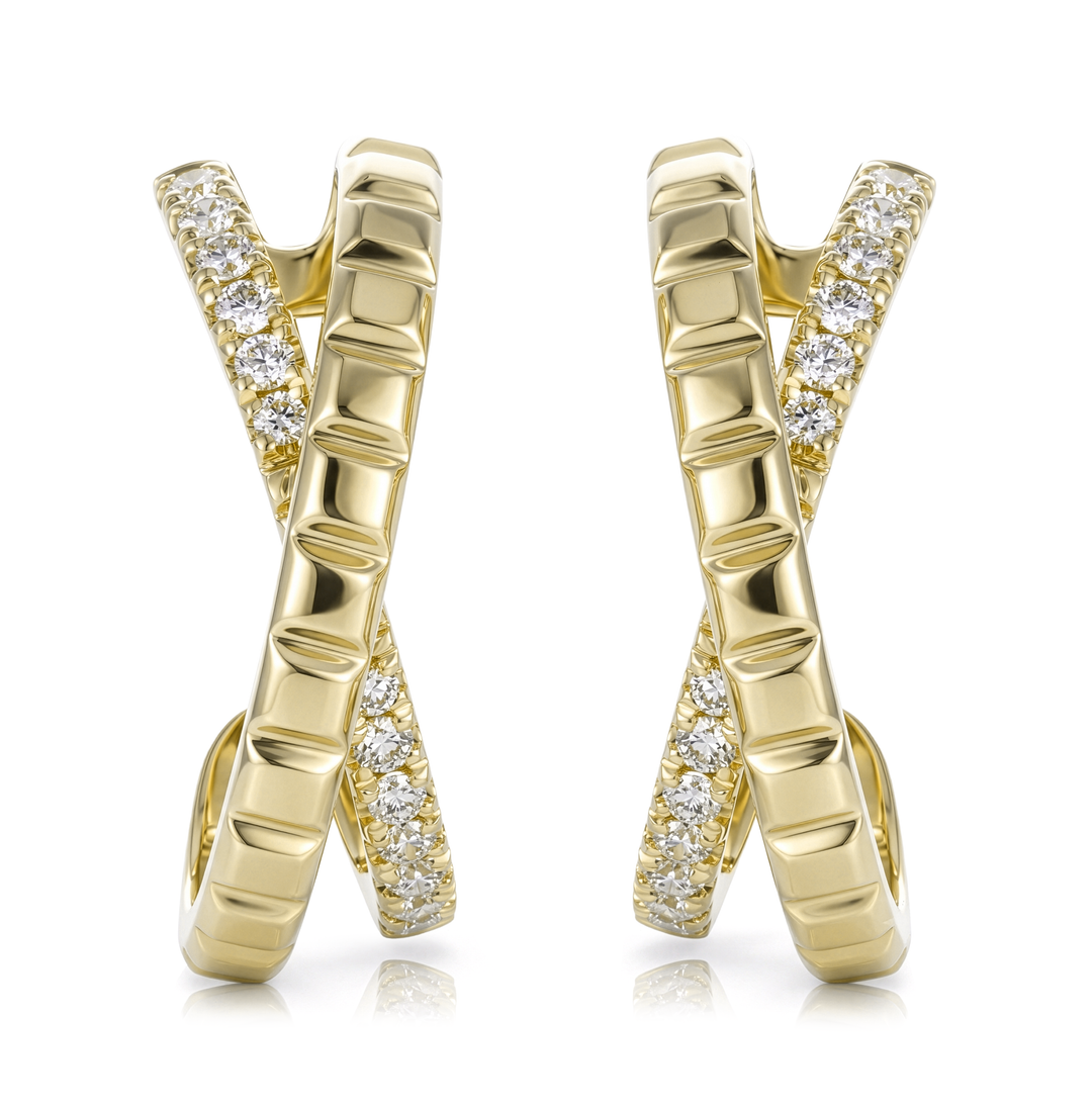 14K Gold Diamond Earrings