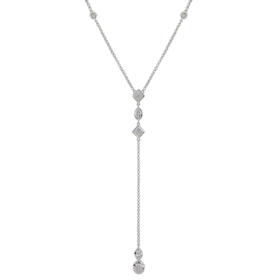 18K Gold Diamond Lariat Necklace by ORLY Jewellers