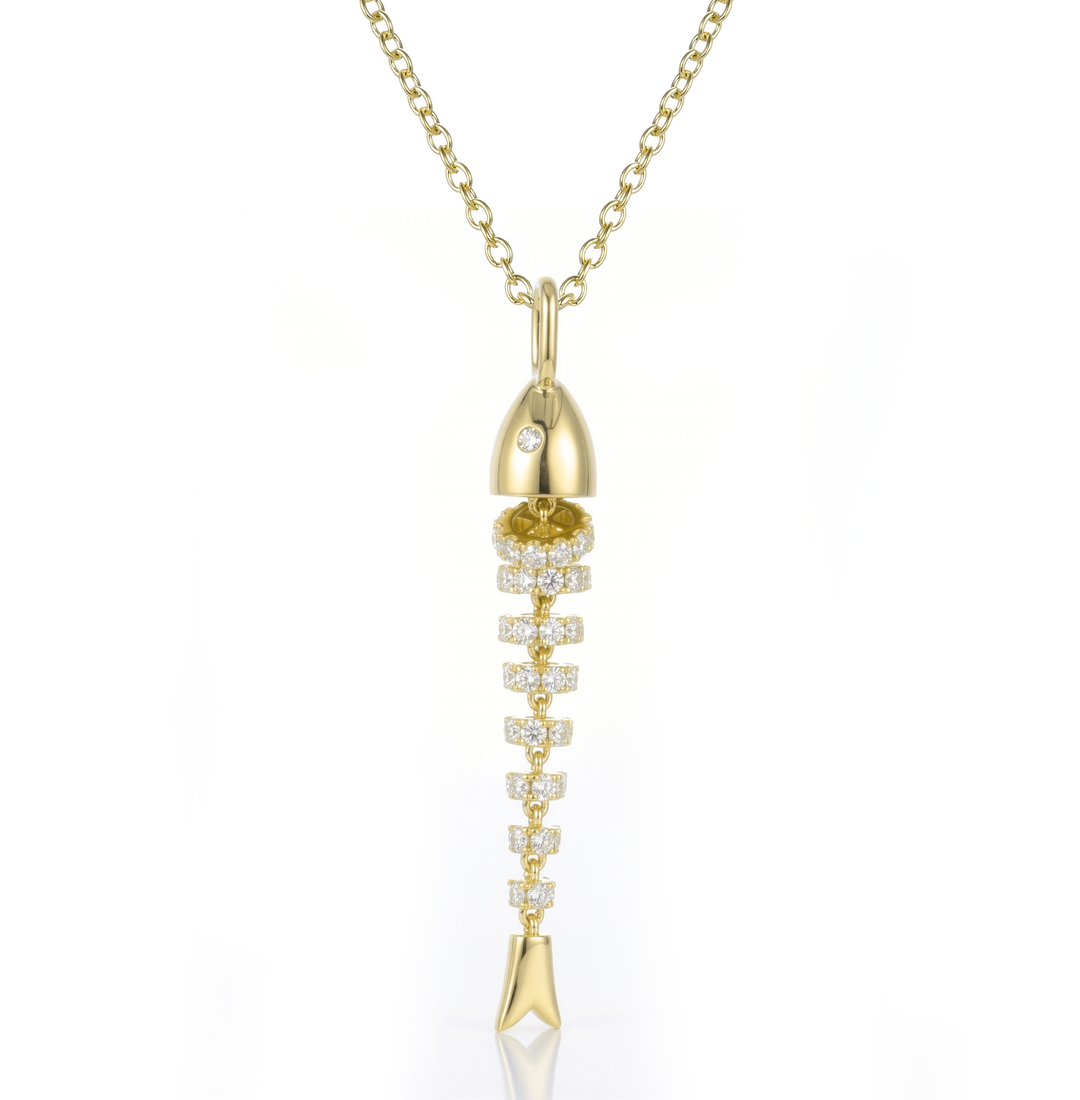 18K Gold Diamond Pendant