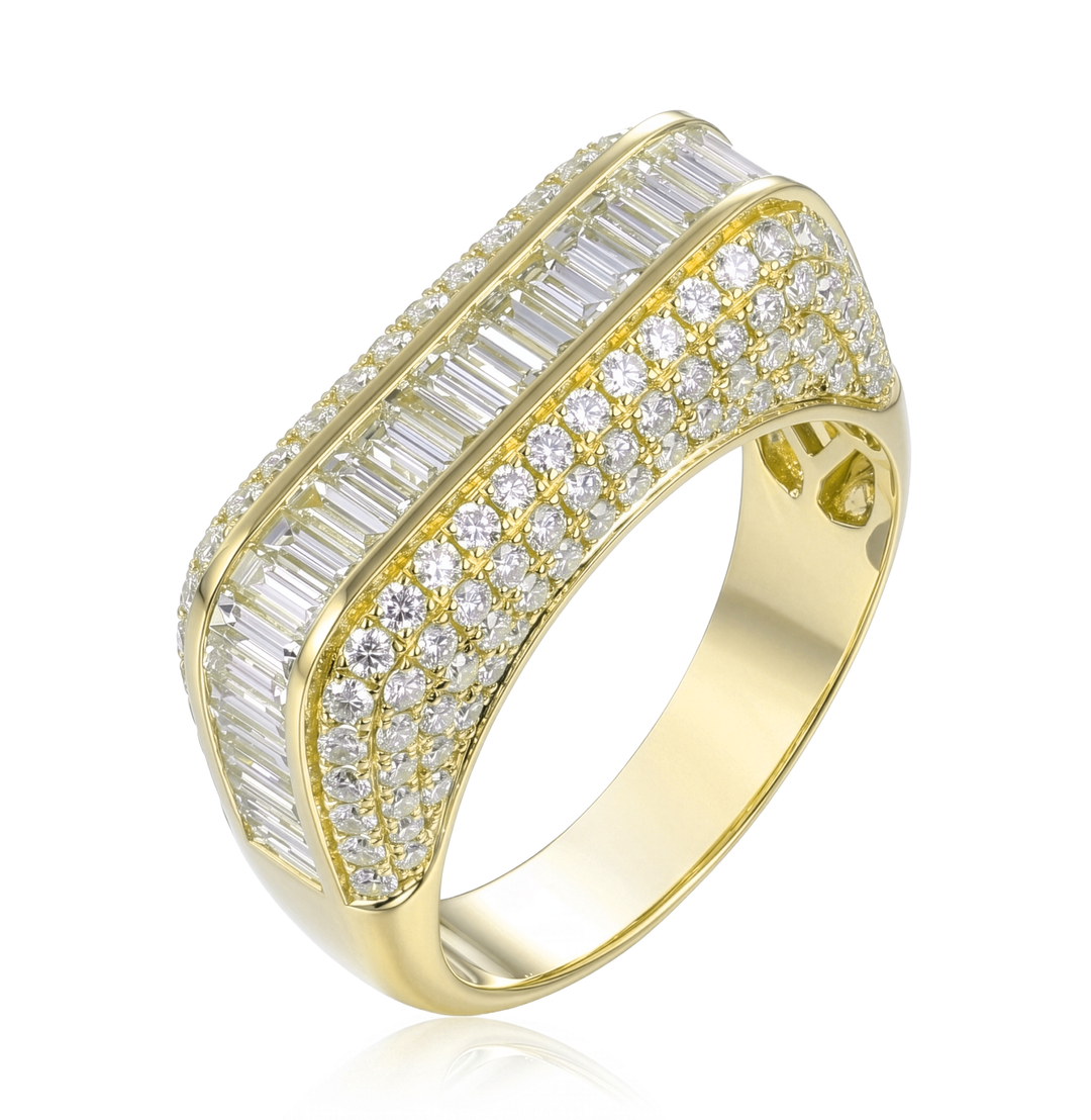 18K Gold Mixed Cut Diamond Ring