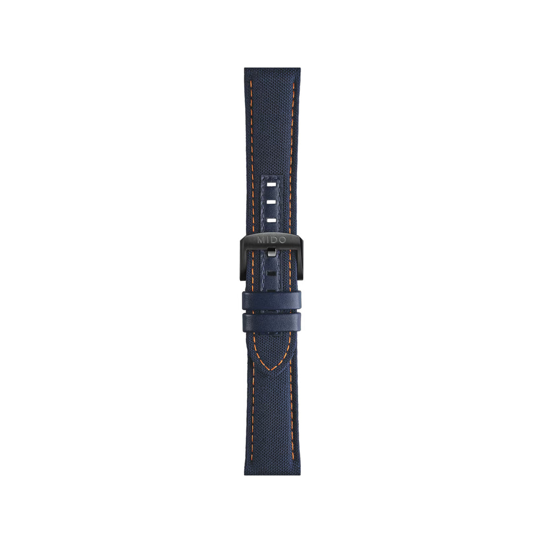 MIDO Multifort TV Big Date Blue Fabric & Leather Strap 22mm