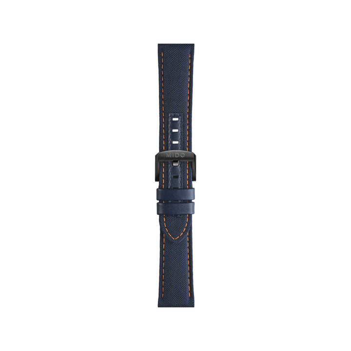 MIDO Multifort TV Big Date Blue Fabric & Leather Strap 22mm