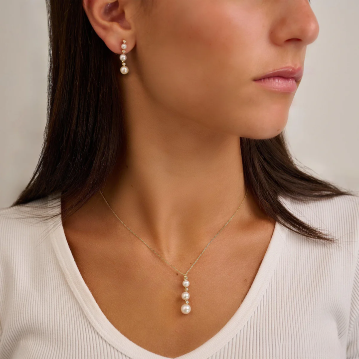 Collier de perles et de diamants