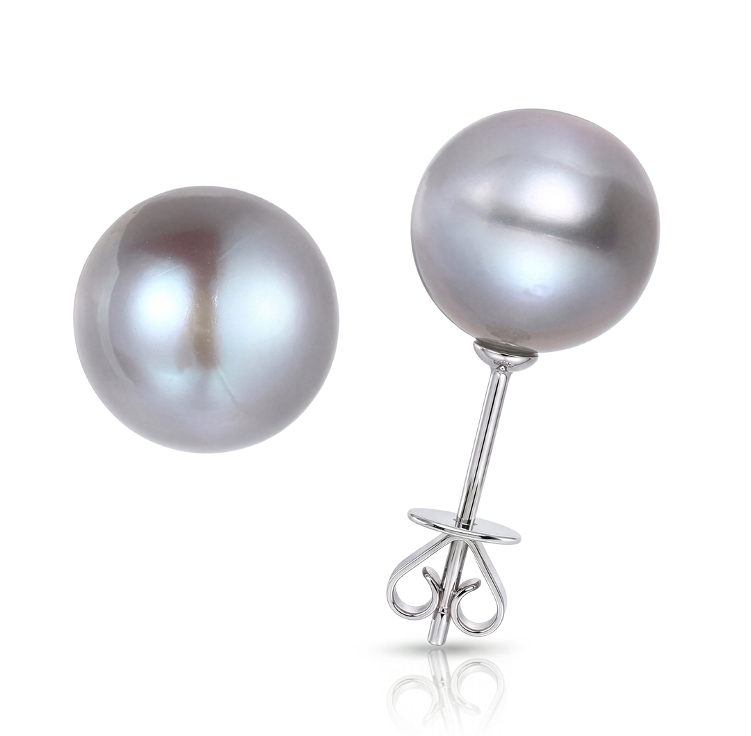 18K Gold Pearl Earrings