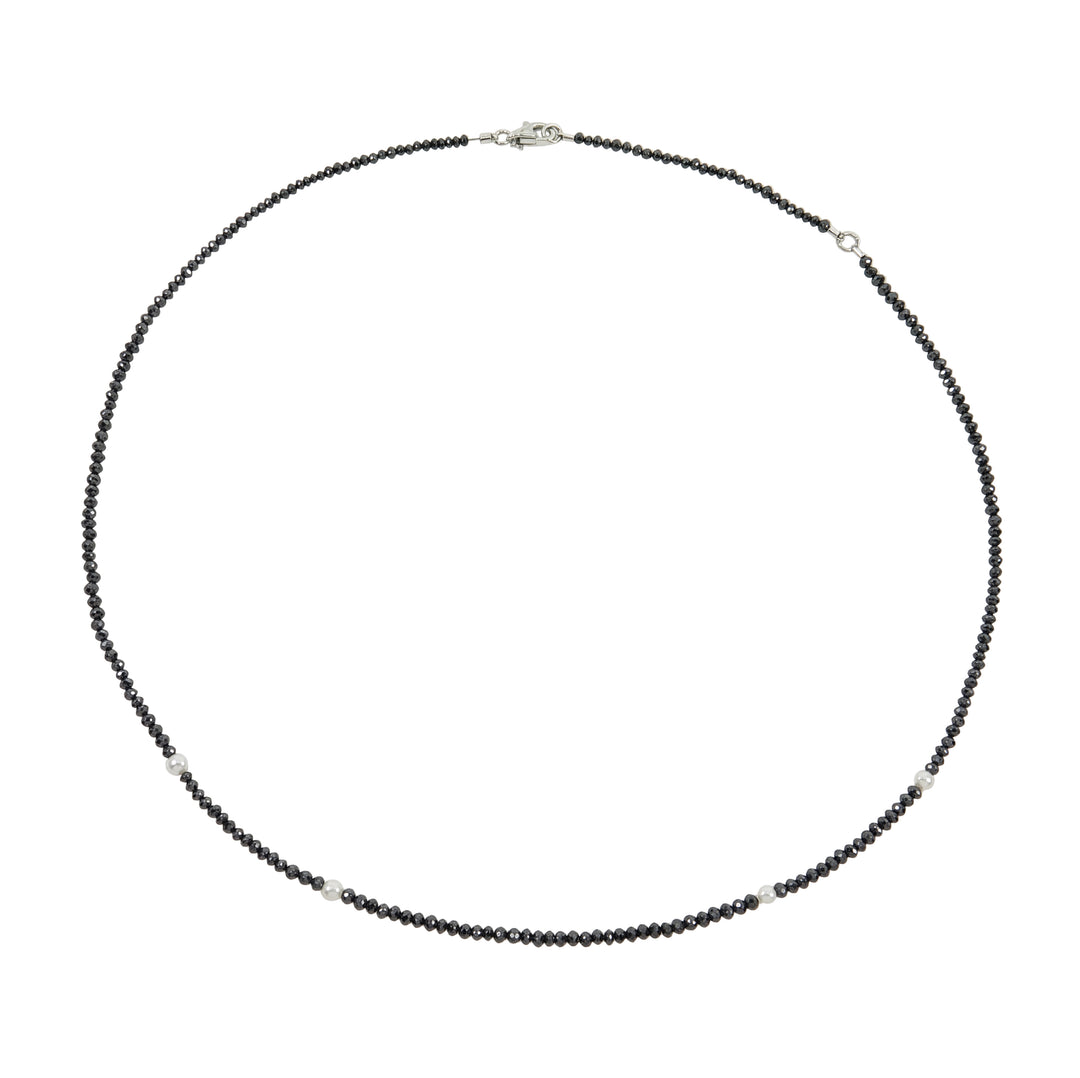 18K Gold Black Pearl Necklace