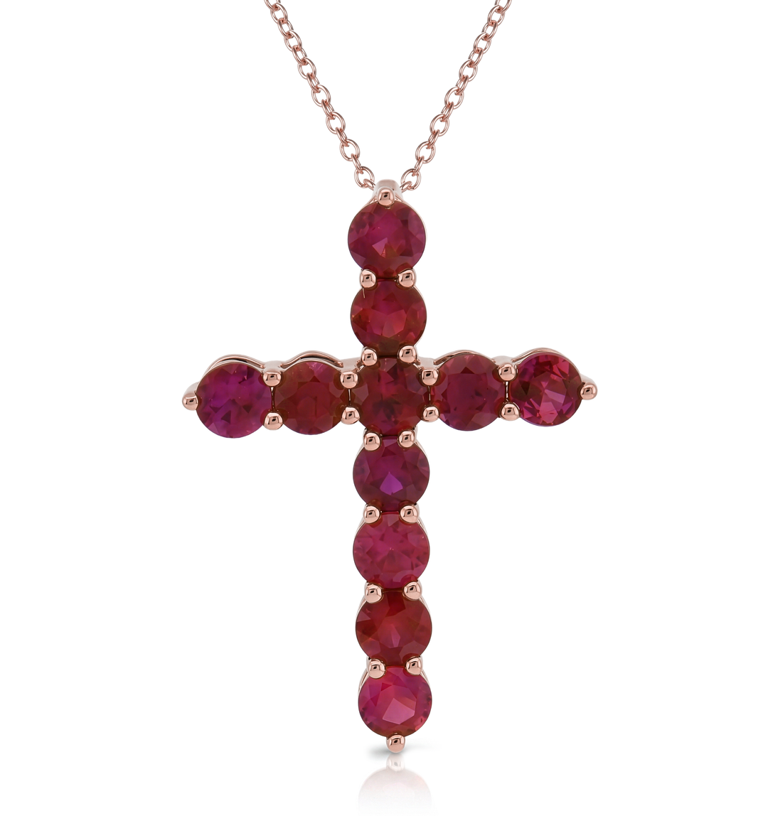 18K Gold Ruby Pendant