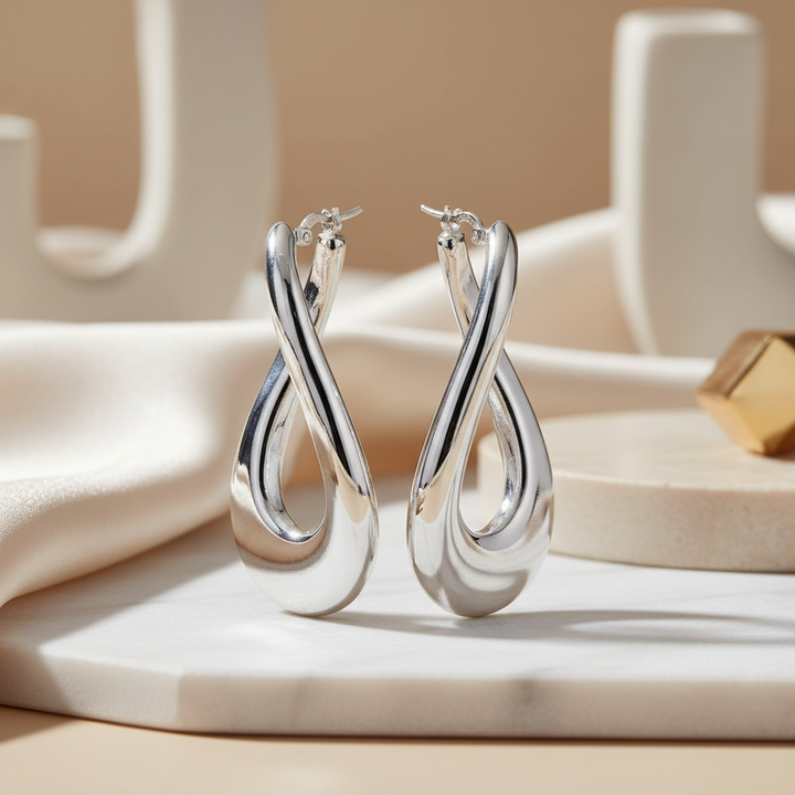 Boucles d'oreilles torsadées ovales Miss Mimi