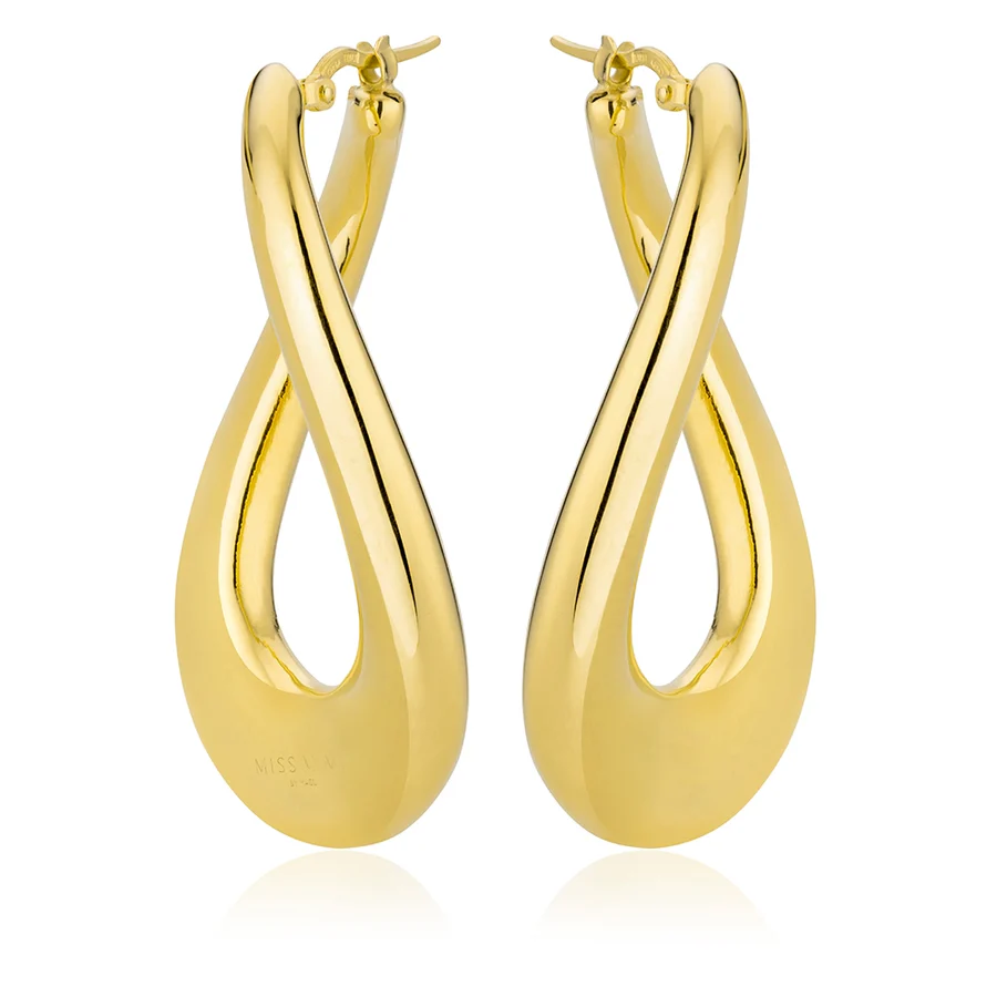Boucles d'oreilles torsadées ovales Miss Mimi