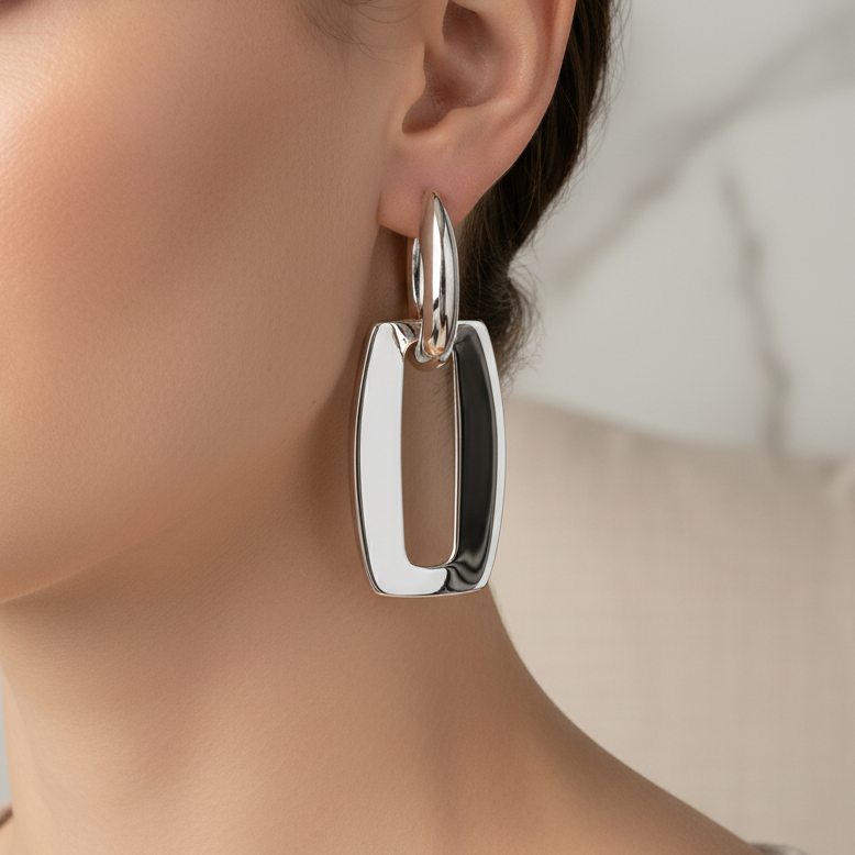 Boucles d'oreilles pendantes géométriques Miss Mimi
