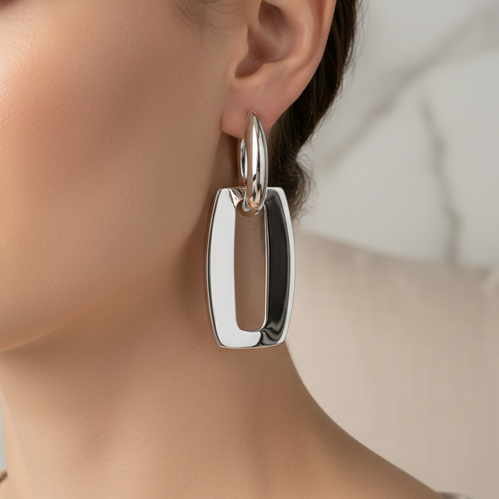 Boucles d'oreilles pendantes géométriques Miss Mimi
