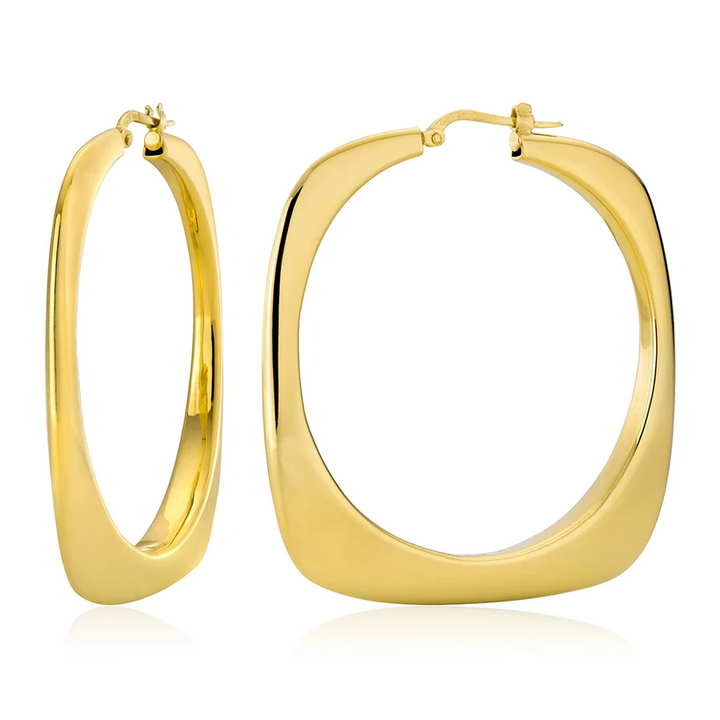 Miss Mimi Flat Square Hoops