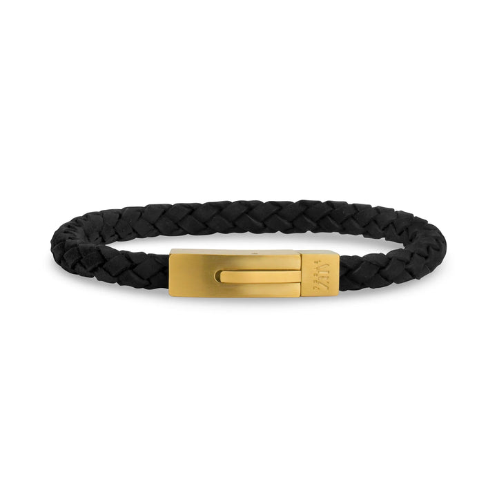 Bracelet en cuir tressé ARZ Steel 6 mm