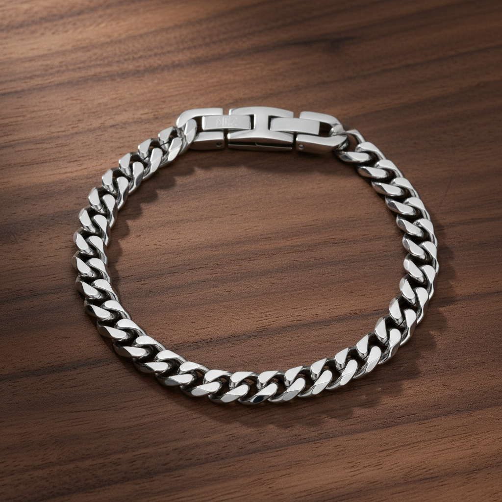 Bracelet à maillons cubains ARZ Steel 8 mm