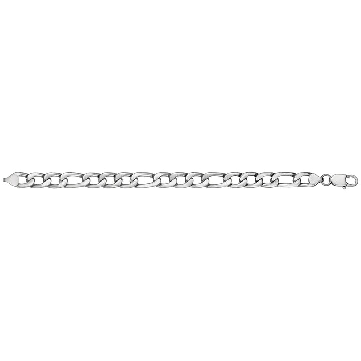 A.R.Z Stainless Steel Figaro Link Bracelet 10mm -ORLY Jewellers Canada