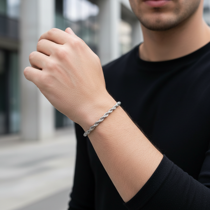 A.R.Z Steel Rope Bracelet 4mm