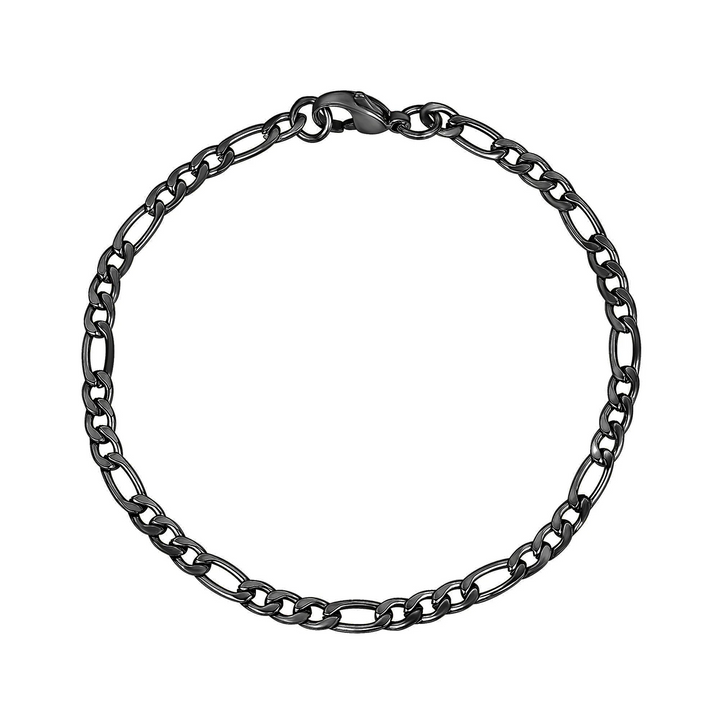 A.R.Z Steel Figaro Link Bracelet 3.5mm
