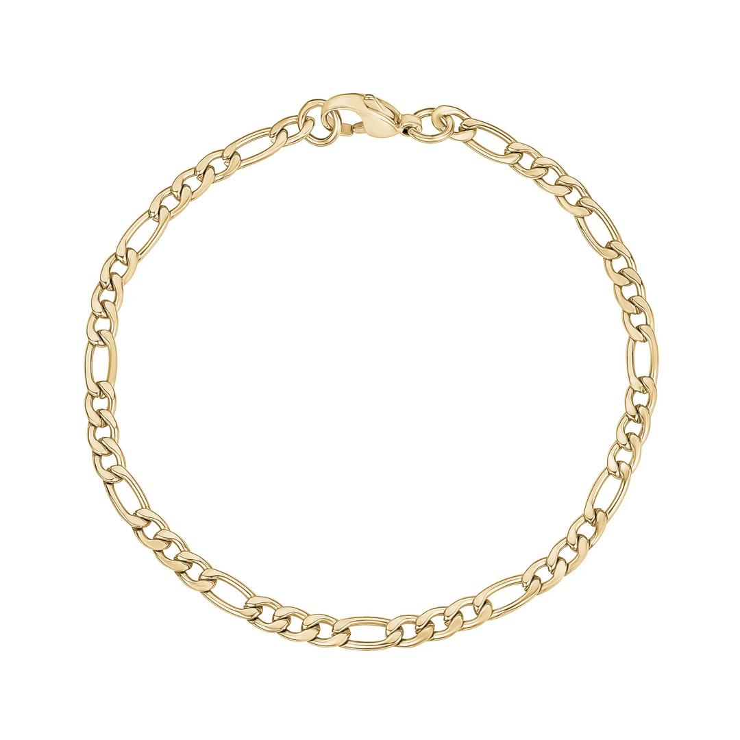 A.R.Z Steel Figaro Link Bracelet 3.5mm