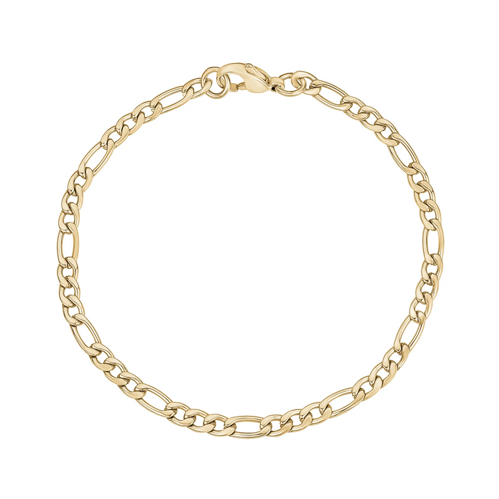 A.R.Z Steel Figaro Link Bracelet 3.5mm