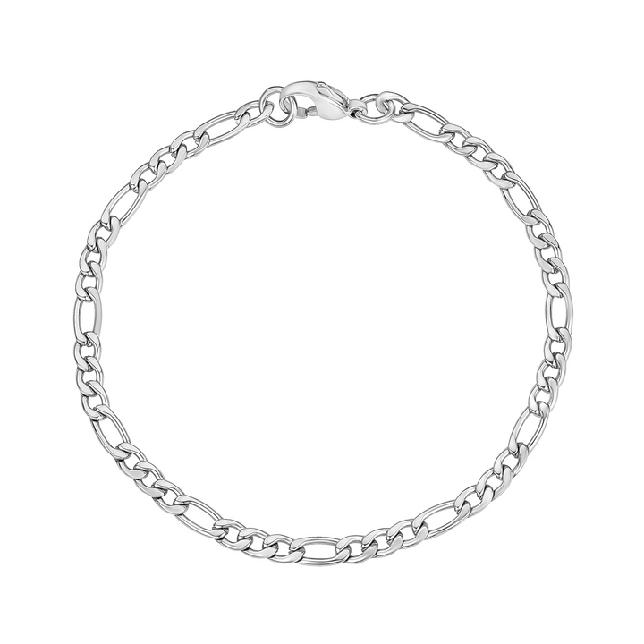 A.R.Z Steel Figaro Link Bracelet 3.5mm
