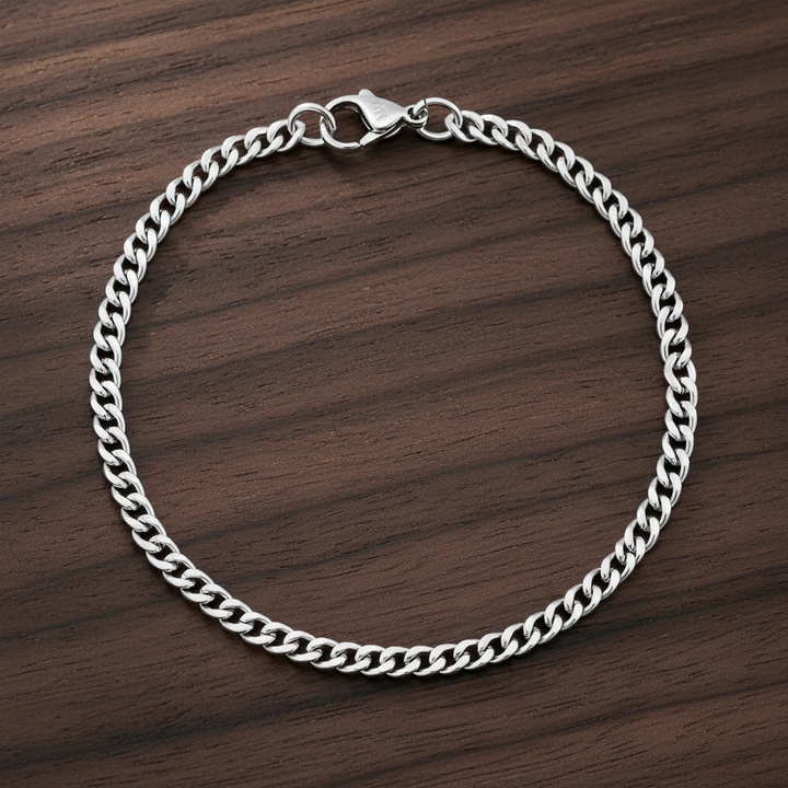 A.R.Z Steel Cuban Link Bracelet 3.5mm