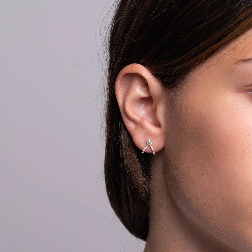 14K Yellow Gold Ear Wrap Stud Earrings by ORLY Jewellers
