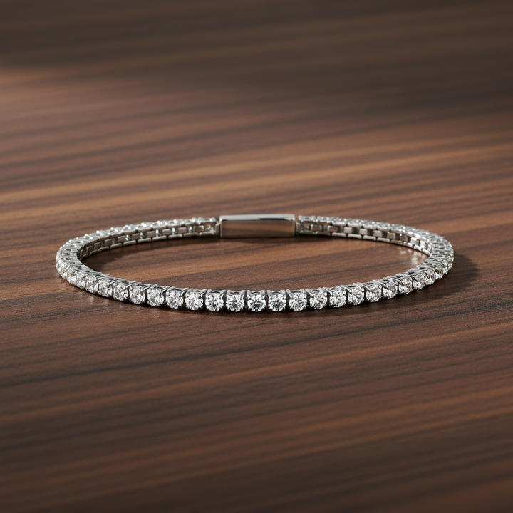 A.R.Z Steel Tennis Bracelet Click-In Clasp 2.5mm