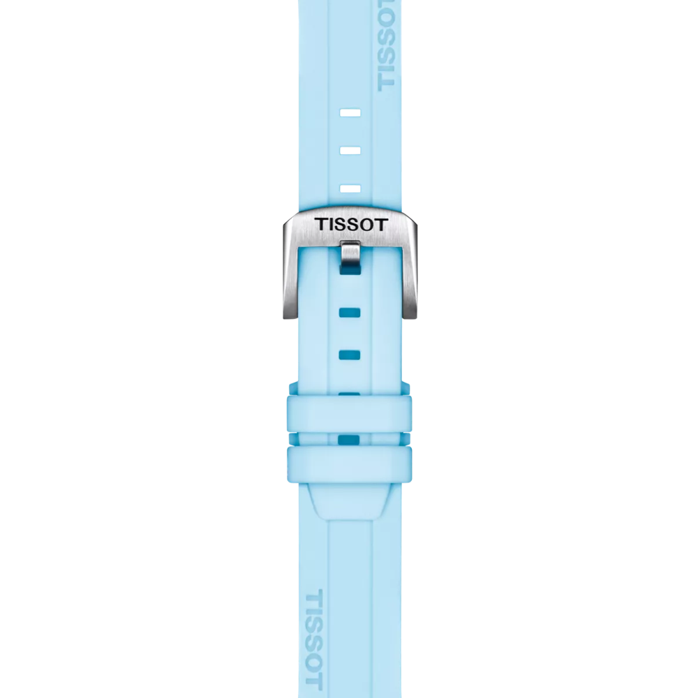 TISSOT Official Blue Silicone Strap Lugs 18 mm