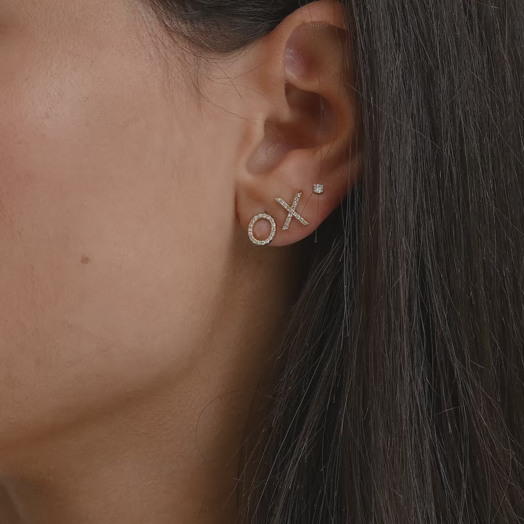 BOUCLES D'OREILLES INITIALES DIAMANT (UNIQUES)