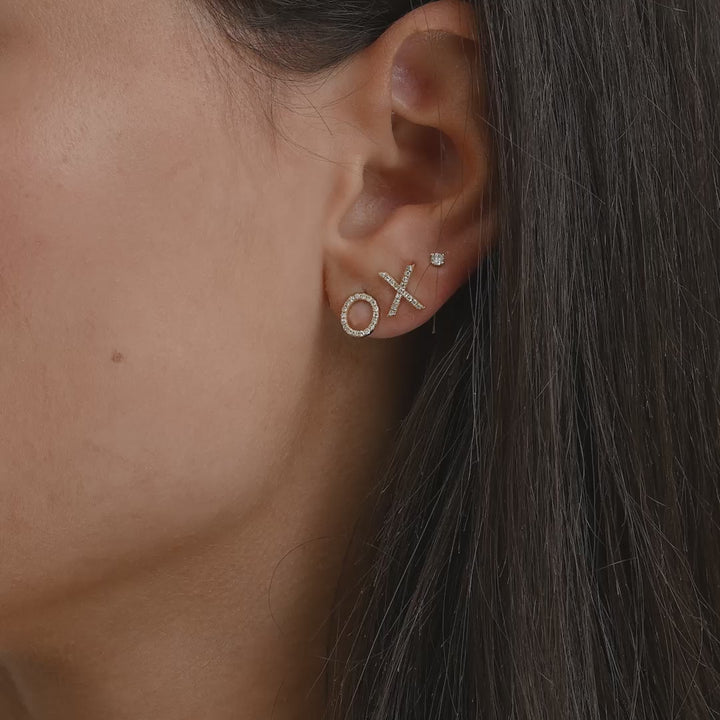 BOUCLES D'OREILLES INITIALES DIAMANT (UNIQUES)