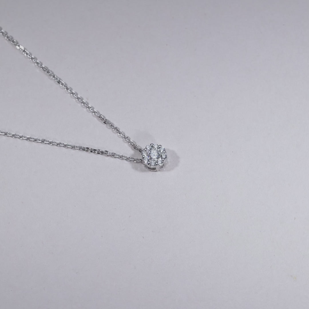 PENDENTIF DIAMANT FLEUR CLUSTER