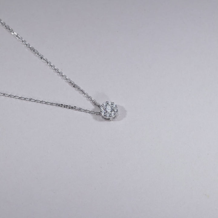 PENDENTIF DIAMANT FLEUR CLUSTER